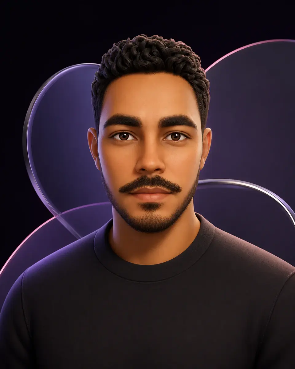 Portrait 3D illustré de Hugo Lobert
