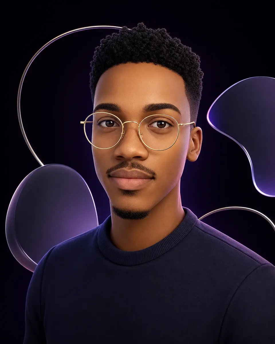Portrait 3D illustré de Sylvio Prudent