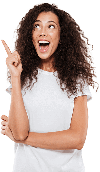 cool curly woman