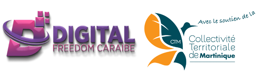 Logo de Digital Freedom Caraibe et de la CTM Martinique